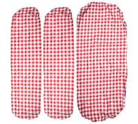 VALICLUD Nappe de Pique-Niques Imperméable et Antisalissure Housse Élastique pour Banc Motif Carreaux Rouge et Blanc Protection Extérieure pour Table et Banc Facile à Nettoyer Ensemble