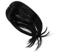 VALICLUD Naturel Noir Perruque Synthétique Pour Femmes Couverture Discrète Cheveux Blancs Anti-calvitie Maintien Stable Usage Quotidien