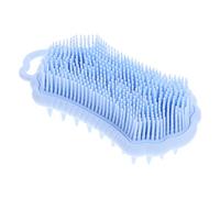 VALICLUD Nettoyage et laver le peigne masseur frotter cuir chevelu laveur de peau laveur de cheveux en silicone brosse de bain brosse de exfoliant pour le visage Gel de silice Bleu