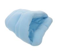 VALICLUD Niche Thermique pour Petits Animaux XS en Tissu Peluche Ultra-Douce Bleu Ciel Lit Grotte Douillet Lavable pour Cochons D’Inde Hamsters et Furets Cachette Intérieure Chaude et