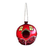 VALICLUD Nichoir de Jardin en Résine Rouge de Abri à Oiseaux Suspendu Extérieur Décoration Naturelle pour Jardin et Balcon Résistant aux Intempéries pour Accueillir Petits Oiseaux