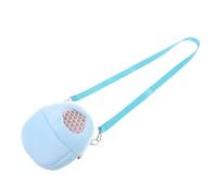 VALICLUD Nid de Transport Respirant en Maille pour Petits Animaux - Paquet Bandoulière Portable Bleu Moyen - Doublure Douce Confortable - Accessoires Hamster Nain et Cochons D’Inde -