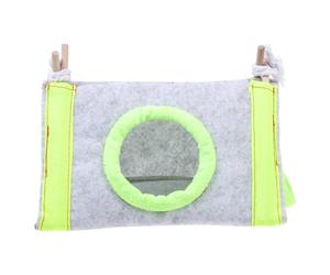 VALICLUD Nid Triangulaire pour Petits Animaux, Lit Chaud D’Hiver pour Hamster, Maison Douillette Verte Petite Taille, Fournitures pour Hamsters et Rongeurs, Abri Hivernal Confortable