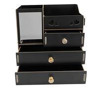 VALICLUD Organisateur de Cosmétiques avec Tiroir Miroir et Porte-mouchoirs Boîte de Rangement Multifonctionnelle pour Maison