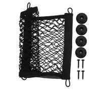 VALICLUD Organisateur de Voiture Noir en Coton et Plastique à Double Couche pour Siège Auto, Filet de Rangement Pratique pour Paquet à Main et Petit Paquet la Voiture