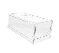 VALICLUD Organisateur Tiroir Réfrigérateur Transparent Moyen, Boîte de Rangement Empilable pour Aliments, Bac Conservation Fruits et Congélation, Support Compact la Cuisine Pratique