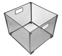 VALICLUD Organiseur en Filet pour Classeurs Noir en Fer, Boîte de Rangement de Fichiers Pliable, Facile à Transporter Grosse Capacité, pour Bureau ou Espace D'étude