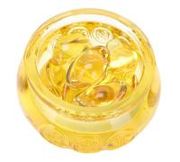 VALICLUD Ornement Corne Abondance Cristal Topaze Décoration Vintage Brillante pour Salon et Bureau Résistant à Usure Cadeau pour Fêtes et Anniversaires Feng Shui