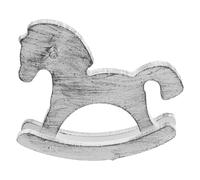 VALICLUD Ornement Mini Cheval à Bascule Bois Peint Décoration de Table Compacte pour Bureau et Chambre Sculpture Artisanale Bois pour Aménagement Intérieur