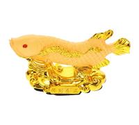 VALICLUD Ornement Résine Poisson Feng Shui Décoration de Bureau Intérieur et Voiture pour Maison Jardin Design Chic avec Mot de Bénédiction Traditionnel Chinois