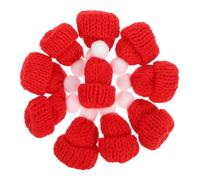 VALICLUD Ornements de Noël Mini Bonnet de Noël Décoration de Petit Bonnet de en Tricot pour Bricolage Artisanat 10 Pièces