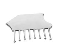 VALICLUD Outil de Massage Gua Sha Métal Ergonomique pour Chevelu Visage Cou Bras et Jambes Peigne de Massage Portable pour Femmes Sculptant et Relaxant