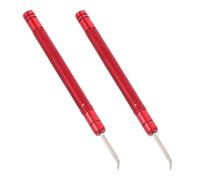VALICLUD Outil de Retrait D’Aiguilles de Montre Métallique 2 Pièces Rouge Poussoir et Levier pour Réglage Précis des Aiguilles Compatible Toutes Marques Outil de Réparation Portable