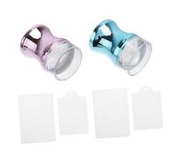 VALICLUD Outils D'estampage D'ongles Et Planche à Gratter Les Ongles, Lot De 6 Set De Pièces, Grosse Taille, Silicone Et Métal, Pour Femmes Et Filles, Usage Salon De Manucure Et Domestique