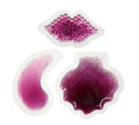 VALICLUD Pack De Gel De Récupération 3 Pièces Compresse Chaud-froid Ronde Pour Yeux Et Lèvres Violet Thérapie Thermique Visage Soins