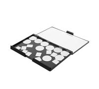 VALICLUD Palette De Fards à Paupières Magnétique Vide Avec Miroir, Plateau De Maquillage Noir Avec Godets 10 Carrés 10 Ronds, Personnalisable Pour Maquillage Des Yeux, Rangement Cosmétique Portable