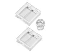 VALICLUD Palette de Maquillage Vide 2 Pièces Blanche 4 Godets en Aluminium et 2 Outils en Cristal Plateau Multifonction pour Fards à Paupières Rouge à Lèvres et Blush pour Voyage et DIY