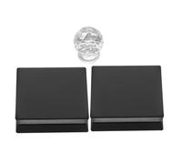 VALICLUD Palette de Maquillage Vide Multifonction 2 Boîtiers Noirs 4 Godets Aluminium 2 Compartiments Outil Cristal Compacte et Portable pour Fards à Paupières Rouges à Lèvres et