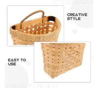 VALICLUD Panier Mural Tressé Bambou Support Plantes Suspendu Multifonction pour Cuisine Entrée et Décoration Murale Organiseur Léger pour Rangement Courrier Œufs et Petit Matériel