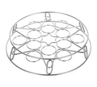 VALICLUD Panier Vapeur Rond pour Œufs en Acier Inoxydable 13 Trous Support Surélevé Multifonction Compatible Autocuiseur Cuisson Vapeur Légumes et Raviolis Plateau Alimentaire Solide