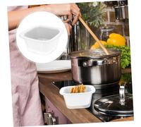 VALICLUD Panier Vidange Cuisine Double Couche Égouttoir à Fruits et Légumes Multifonction Bac de Lavage Évier Blanc Tamis Fin pour Cuisine Quotidienne