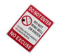 VALICLUD Panneau D’Avertissement Autocollant « Défense D’Entrer » 30 X 40 CM en Plastique Plaque Adhésive « Ne Pas Sonner » pour Porte de Bureau et Maison Panneau de Sécurité « Interdit