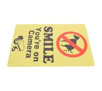 VALICLUD Panneau D’Avertissement « Interdit D’Uriner » pour Chien Message « Souriez vous Êtes Filmé » en Métal Vintage Résistant aux UV Panneau Extérieur pour Jardin et Promenade Facile