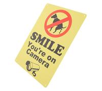 VALICLUD Panneau d'Avertissement « aux Chiens Pipi » Caméra Plaque Métallique Rétro pour Jardin Cour et Parc Signalisation Solide pour Propriétaires de Chiens