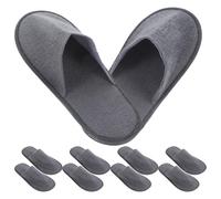 VALICLUD Pantoufles Pliantes Portables pour Hôtel et Maison Lot de 10 Paires Doublure en Laine Polaire Unisexes Légères et Confortables pour Voyage et Séjour