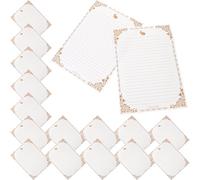 VALICLUD Papier à Lettres Vintage Blanc 50 Feuilles A4 pour Écrire Motifs Très Vintage et Couleurs Chaudes, Papier Décoratif pour Écrire des Lettres d'amour Vœux