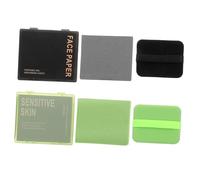 VALICLUD Papiers Absorbants D'huile Visage 400 Feuilles Avec Miroir Et Houppette Étui De Rangement Compact Absorption Rapide Pour Types De Peau Maquillage Voyages 4 Boîtes