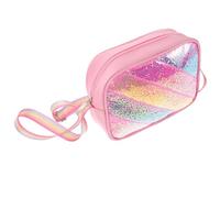 VALICLUD Paquet à Bandoulière Garçon et Filles Motif Dessin Animé Paillettes et Sequins, Format Compact Rectangulaire, Couleur Rose à Arc-en-Ciel et Étoiles, pour École, Voyages et Sorties