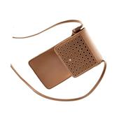 VALICLUD Paquet à Bandoulière Pour Téléphone Portable Femme Fille En Cuir Synthétique Pu Ajouré Marron Petite Pochette Fashion Usage Quotidien Travail Shopping Voyage