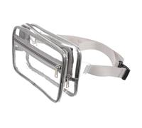 VALICLUD Paquet Banane Transparent Unisexe Réglable, Petite Pochette de Ceinture Grise, Légère et Pratique pour Sport, Course, Voyage, Randonnée, Ceinture Ajustable et Multi-compartiments,