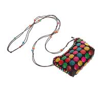 VALICLUD Paquet Bandoulière Bohème en Coque de Noix de Coco Léger et Compact pour Femmes, Style Ethnique pour Shopping et Événements Culturels