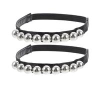 VALICLUD Paquet de 1 Paire de Lacets Anti-desserrage pour Chaussures à Talons Hauts, Bride Détachable Perles Argentées sur Fond Noir, Accessoire pour Maintien Sécurisé et Confort