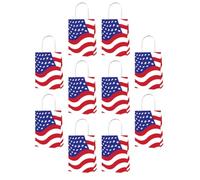 VALICLUD Paquet Décoratifs en Papier Réutilisables 10 Paquet Poignée Confortable Motif Drapeau Américain Fête 4 Juillet Pack de 10 Patriotiques pour Présents
