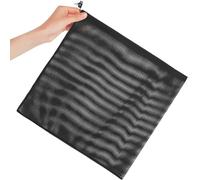 VALICLUD Paquet Filtrant en Filet Noir 47X47 CM pour Pompe à Eau et Bassin Paquet de Filtration Résistant en Tissu Tricoté Cordon de Serrage pour Pompe de Piscine