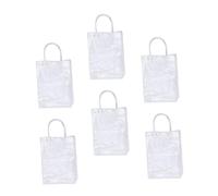 VALICLUD Paquet Fourre-Tout Transparent en PVC Lot de 6 Paquet de Pliable Poignées pour Mariages et Présents