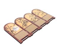 VALICLUD Paravent Décoratif Chinois en Bois Motifs Bambou Élégants, Écran Pliable Compact Multifonctionnel pour Petits Espaces et Décoration de Bureau Traditionnelle