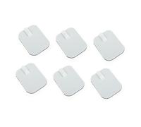 VALICLUD Patchs Auto-adhésifs Carrés 4,5x6 Cm, Lot De 6 Plaques Électrodes En Gel Conducteur Silicone Pour Massage Électrique, Utilisation Corps, Compatibilité Électrostimulation
