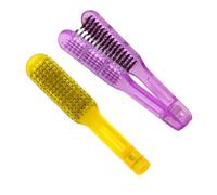 VALICLUD Peigne à Cheveux Femme Taille Moyenne Résistant à Haute Température Poils De Sanglier Brosse Lissante Usage Quotidien Cheveux Raides Bouclés Usage Salon Coiffure Jaune