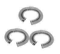 VALICLUD Peigne à Cheveux Serrage-tête Rond Extensible 3 Pièces Plastique Noir Contrôle Des Cheveux Rebelles Coiffage Quotidien Accessoires Flexibles Sport