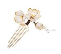 VALICLUD Peigne à Cheveux Vintage Fleur Accessoire Traditionnel Pour Chignon Épingle à Cheveux Unique Pour Mariée Et Occasions Spéciales Style Chinois Classique
