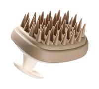VALICLUD Peigne à Cuir Chevelu Cuir Chevelu En Silicone Peigne à Shampoing Massage à La Brosse à Shampoing Laveur De Cheveux En Silicone Grattoir à Cheveux Beige Gel De Silice