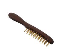 VALICLUD Peigne Bois de Santal pour Massage Du Chevelu Double Rangée de Picots Démêlant Doux pour Types de Cheveux Poignée Parfum Naturel Soin Capillaire Homme et Femme