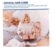 VALICLUD Peigne de Mariage Ornement Cristal Rose Accessoire de Tête Délicat pour Mariées et Demoiselles Décoratif Élégant pour Fête et Cérémonie