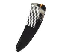 VALICLUD Peigne de Poche en Corne de Buffle Naturelle 1 Grand Antistatique à Dents Fines pour Massage du Cuir Chevelu Femmes Hommes Usage Quotidien