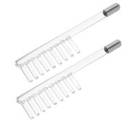 VALICLUD Peigne En Verre Transparent 2 Pièces Pour Accessoires De Baguette Haute Fréquence, Pièces De Rechange Compatibles Appareil, Tube Peigne Non Conducteur Pour Sécurisé