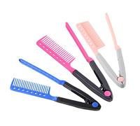 VALICLUD Peigne Lissant De v Pliable Lot De 3, Plastique Solide, Léger Et Compact, Pour Salon De Coiffure Et Usage Professionnel, Assortiment Rose Fuchsia, Bleu Et Rose Pâle